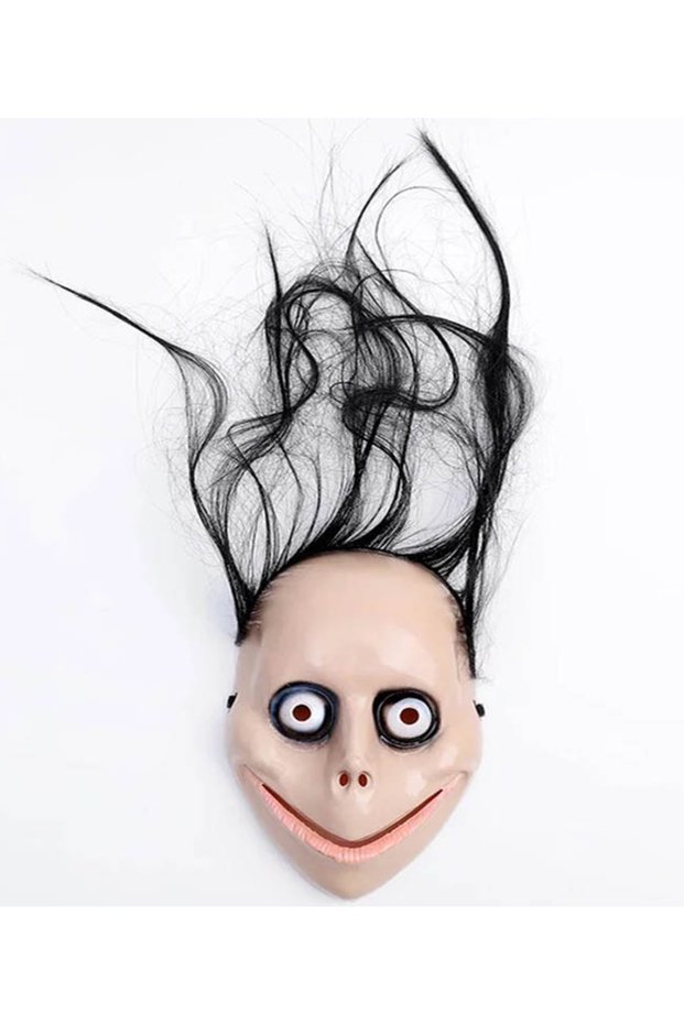 Scary Creepy Long-Haired Momo Mask 24X16 cm
