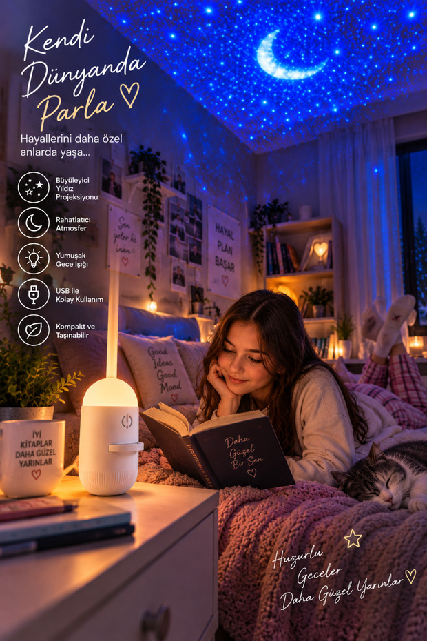 Starry Sky Projection Night Light for Children's Room -