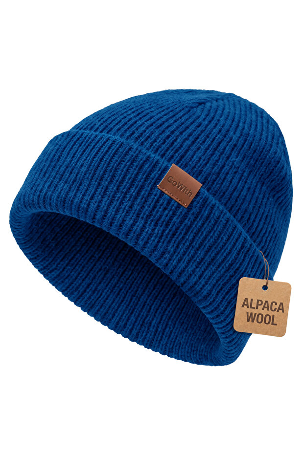 Unisex Alpaca Wool Folded Plain Beret