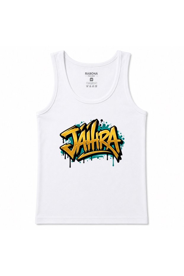 Jahra Golden Street Graffiti Graphic Tank Top