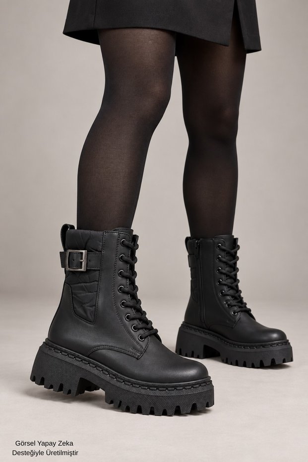 Navor Lace-Up and Zippered Thick Sole Casual Women's Boots
