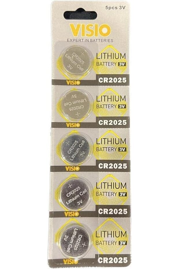 Cr2025 Lithium Button Batteries 5-Piece