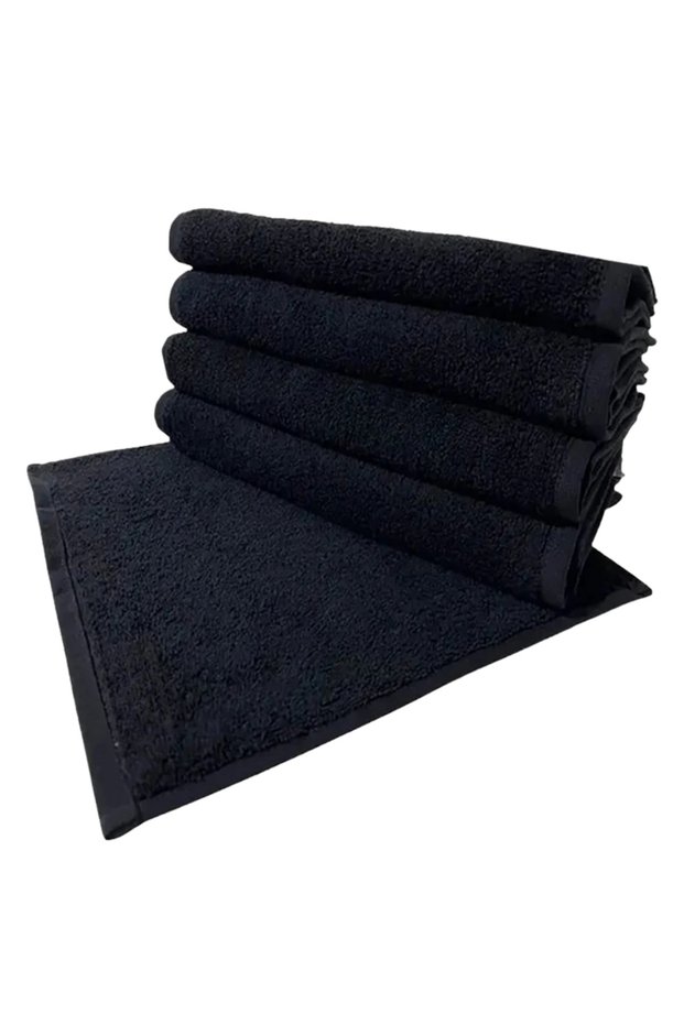 6 Pieces 100% Cotton 30X50 cm 75 Gr 500 Gsm Professional Hairdresser, Barber, Manicure and Hotel Hand and Face Towel
