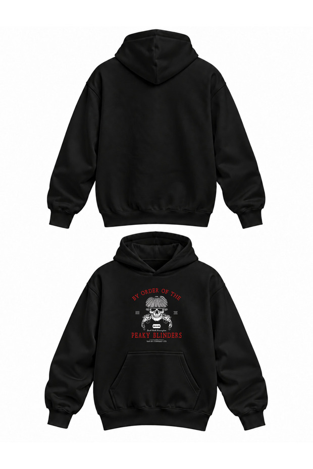 Adult Hoodie Hooded Printed 3 Thread Raster Winter Sweatshirt