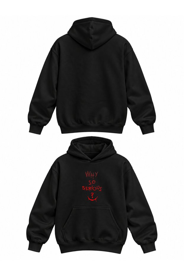 Adult Hooded Sweatshirt Printed 3 Thread Threaded Winter Sweatshirt