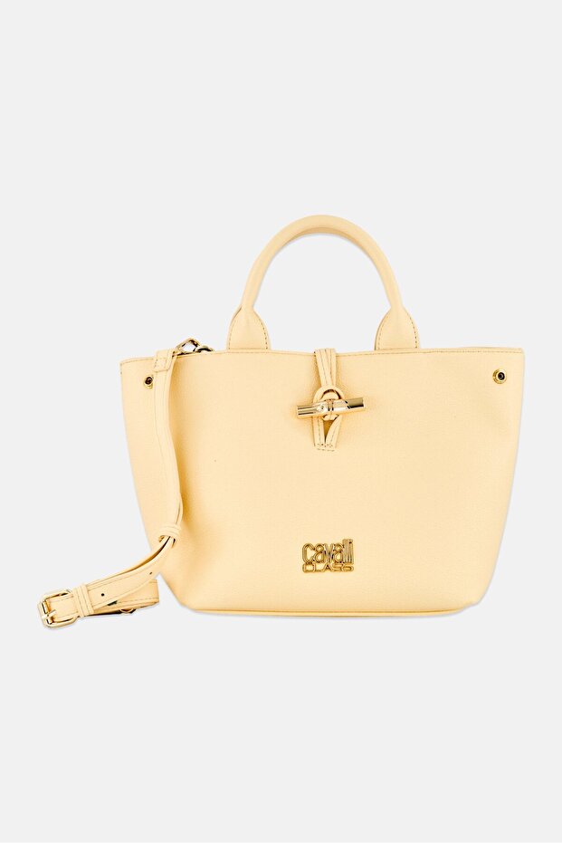 Women Mara Brand Logo Handbag, Cream