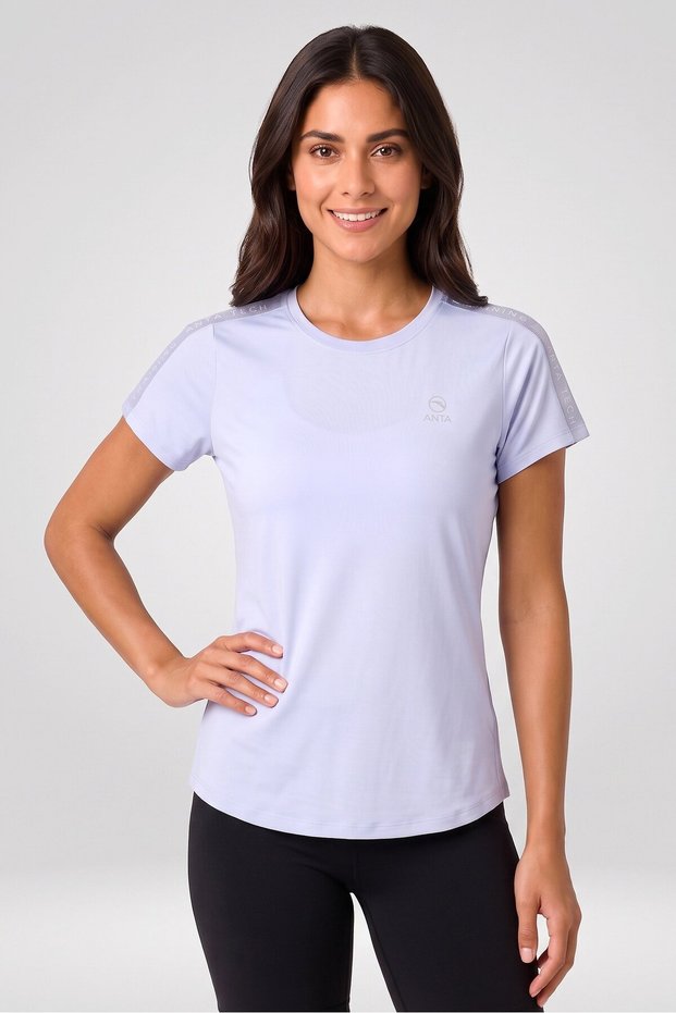 Women Regular Fit Short Sleeve Training Top, Purple
