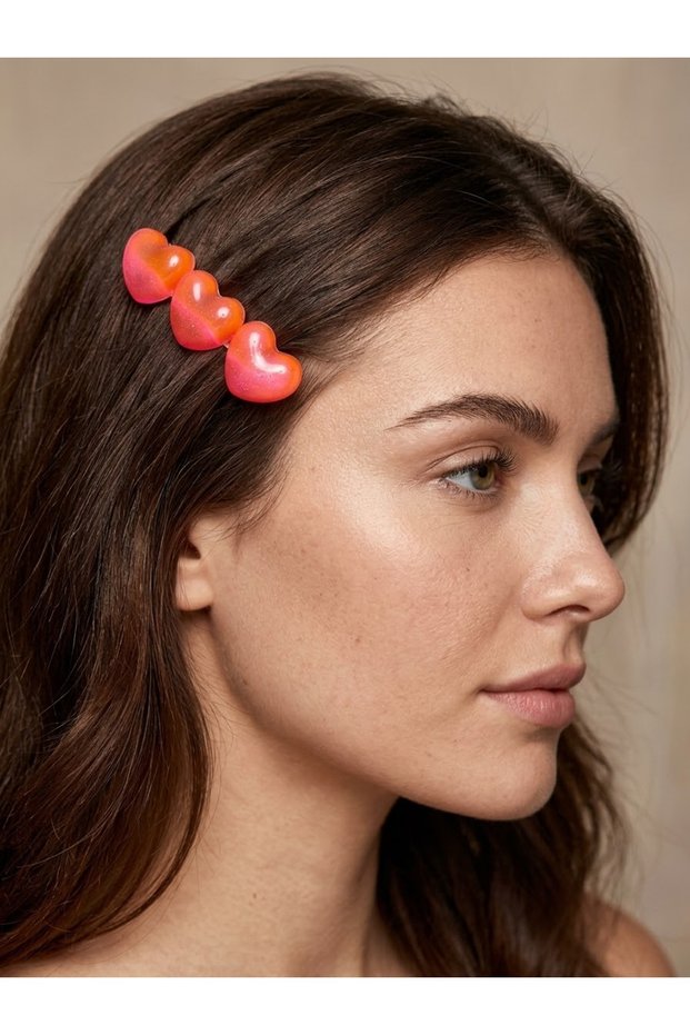 Heart Figured Side Hair Clip Side Clip Buckle Women's Hair Accessory