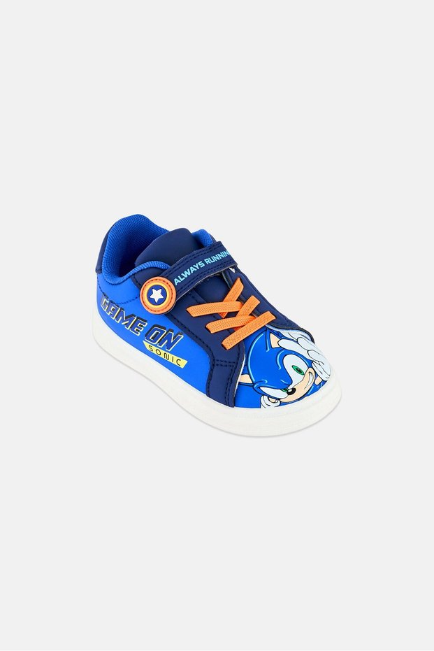 Toddlers Boy Sonic The Hedgehog Velcro Closure Casual Shoes, Multicolor