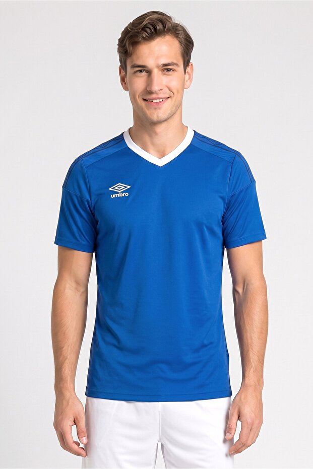 Men Sportswear Fit Short Sleeve Training Jersey, Blue