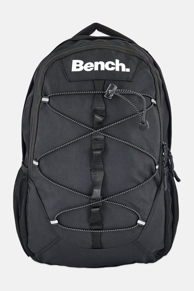 Men Brand Logo Backpack, Black