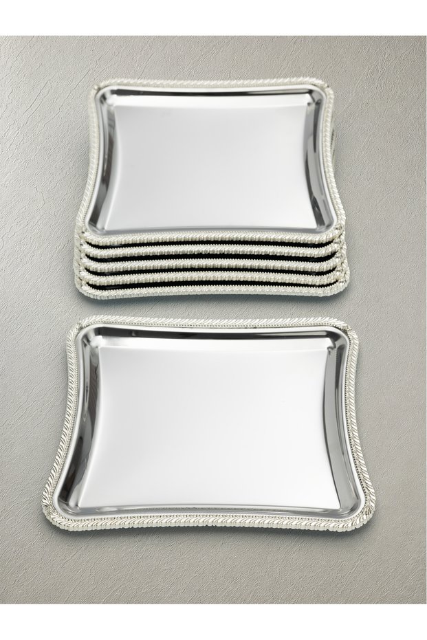 Royal Corda 6' Cast Edged Stainless Steel Coffee Presentation Serving Tray 19X22 cm