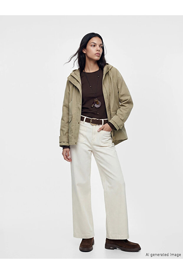Lcw Vision Hooded Oversize Women's Raincoat