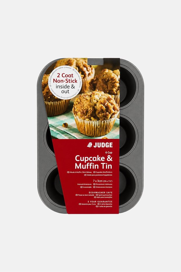 6 Cup Muffin Tray, Grey