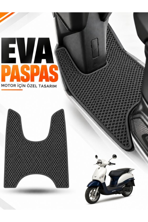 Mondi̇al Wi̇ng 50 Compatible Eva Motorcycle Mat Scooter Foot Mat Motor-Specific Dark Gray