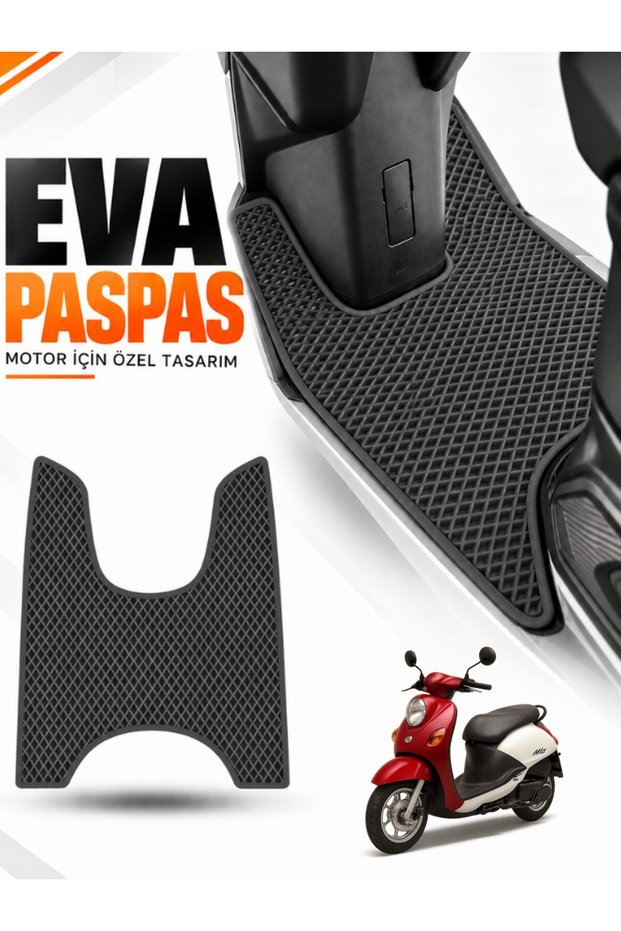 Sym Mi̇o Compatible Eva Motorcycle Mat Scooter Foot Mat Motor-Specific Dark Gray