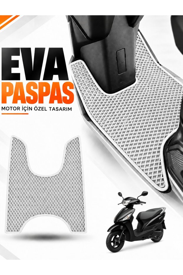 Honda Dio Compatible Eva Motorcycle Mat Scooter Foot Mat Motor-Specific White