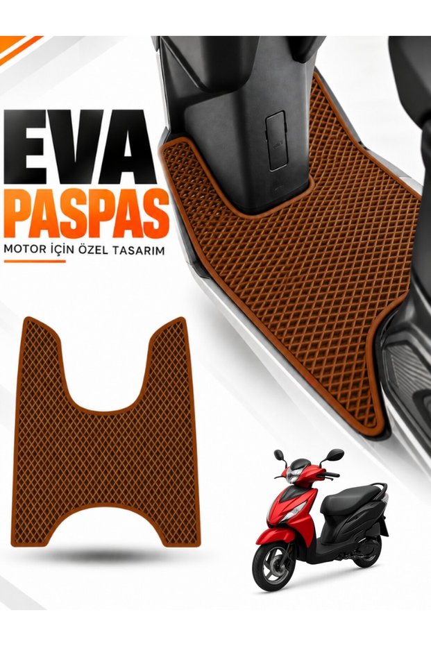 Hero Dash 125 Compatible Eva Motorcycle Mat Scooter Foot Mat Motor-Specific Brown