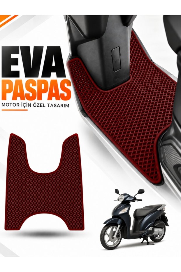 Honda Ps 150 Compatible Eva Motorcycle Mat Scooter Foot Mat Motor-Specific Claret Red