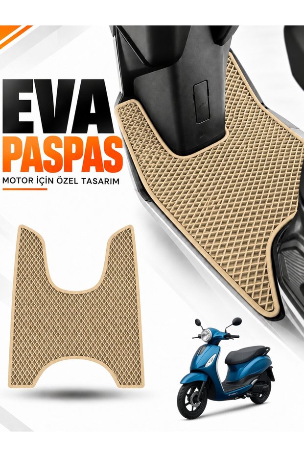 Rks Azure 50 Compatible Eva Motorcycle Mat Scooter Foot Mat Motor-Specific Beige