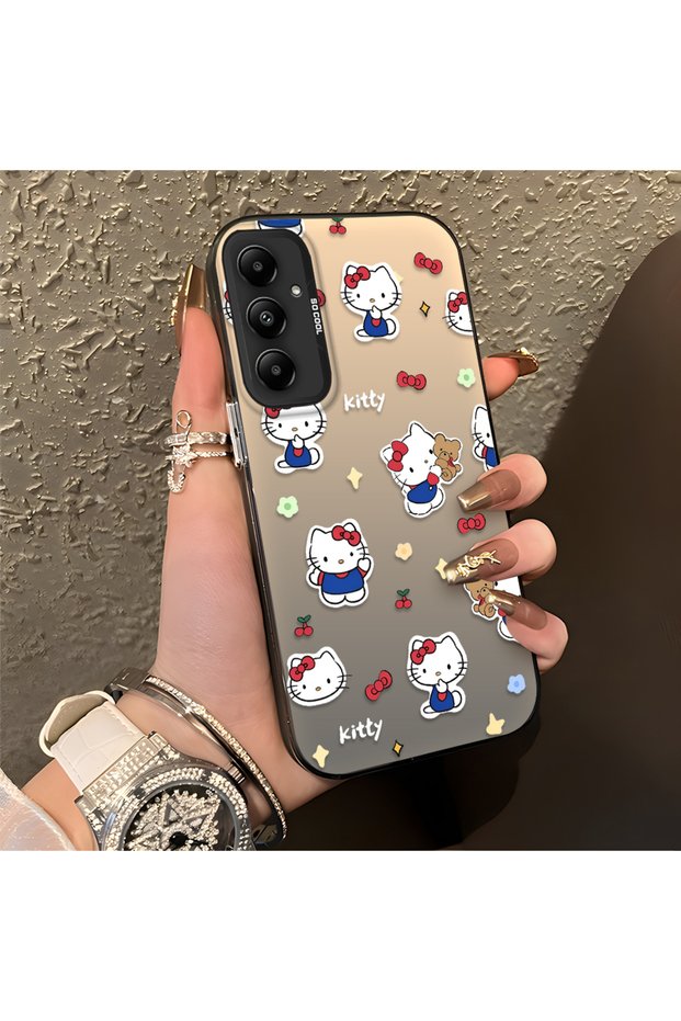 Samsung Galaxy A05S Compatible Cute Cartoon Cat Style Case, Shock-Absorbing Structure, Matte Texture