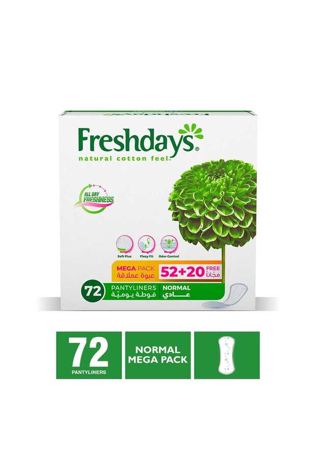 Freshdays Panty Liners Normal 52 + 20pcs