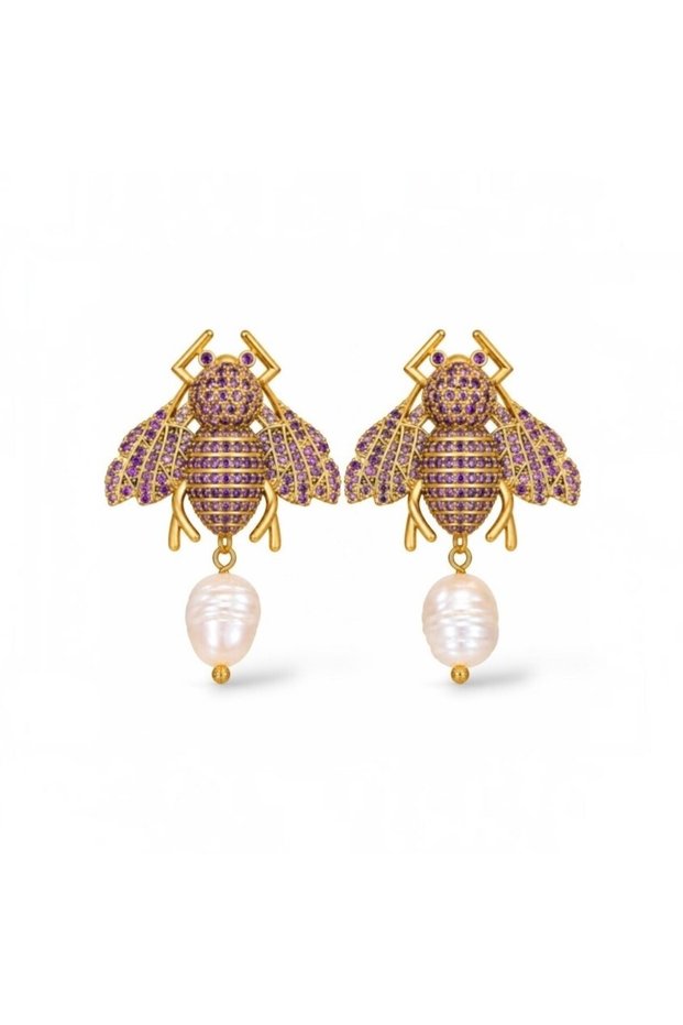 Handmade Natural Pearl Design Earrings