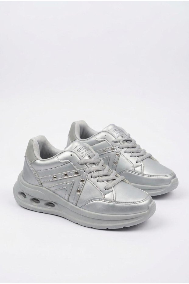 Grijak Gray Lightweight Daily Walking and Running Sports Shoes for Women