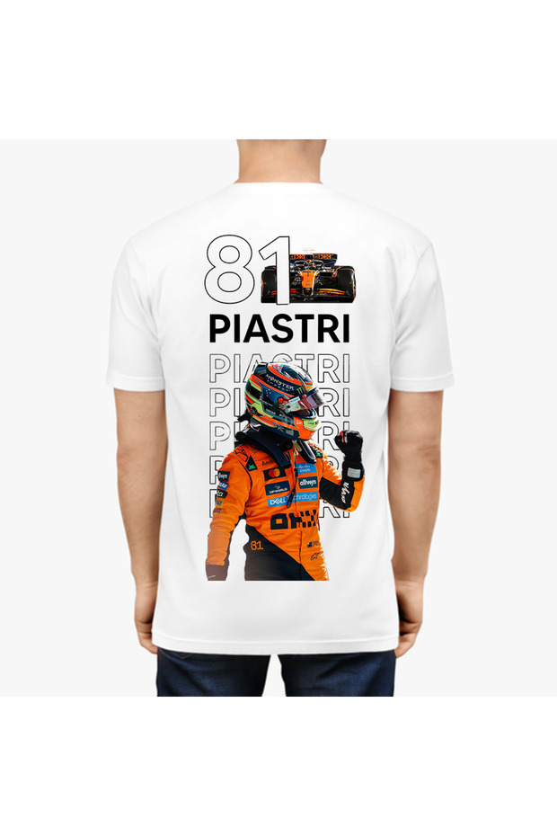 Oscar Piastri New Season Printed Cotton Short Sleeve Regular Fit F1 T-Shirt
