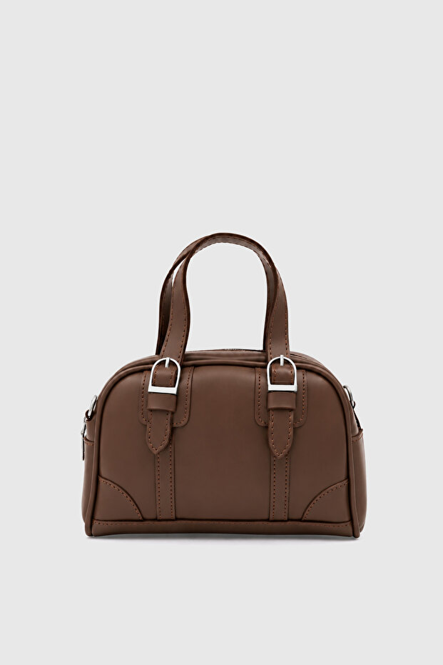 Peggy oval crossbody bag - hazelnut