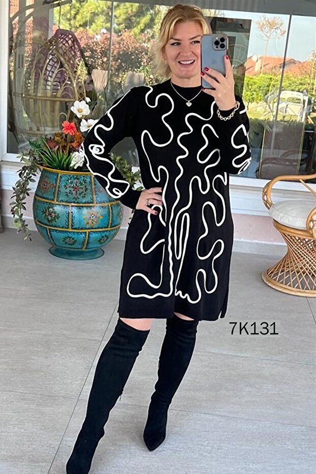 Kordone Embroidered Knitwear Dress 7K131