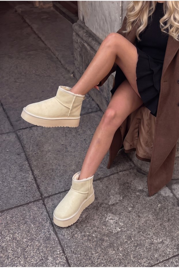 Women's New Season Suede Sarén Beige Winter Boots