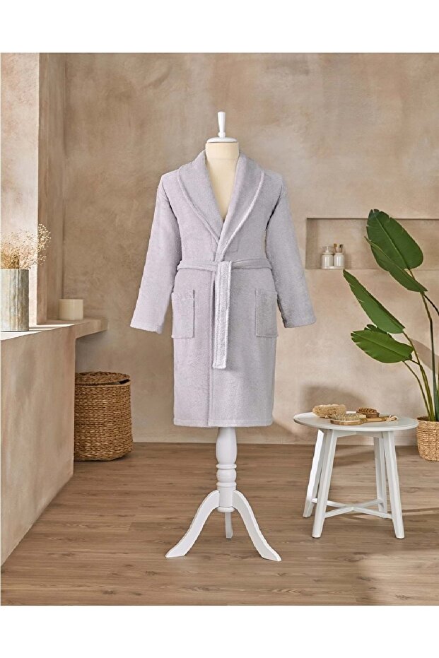 King Size Single Bathrobe Şalyaka-Classic Gray (Size 3XL) New