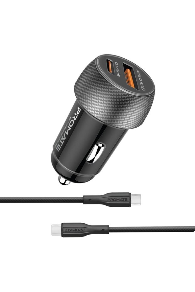 DriveGear-PD48-CC 48W Dual USB Car Charger with USB-C Cable