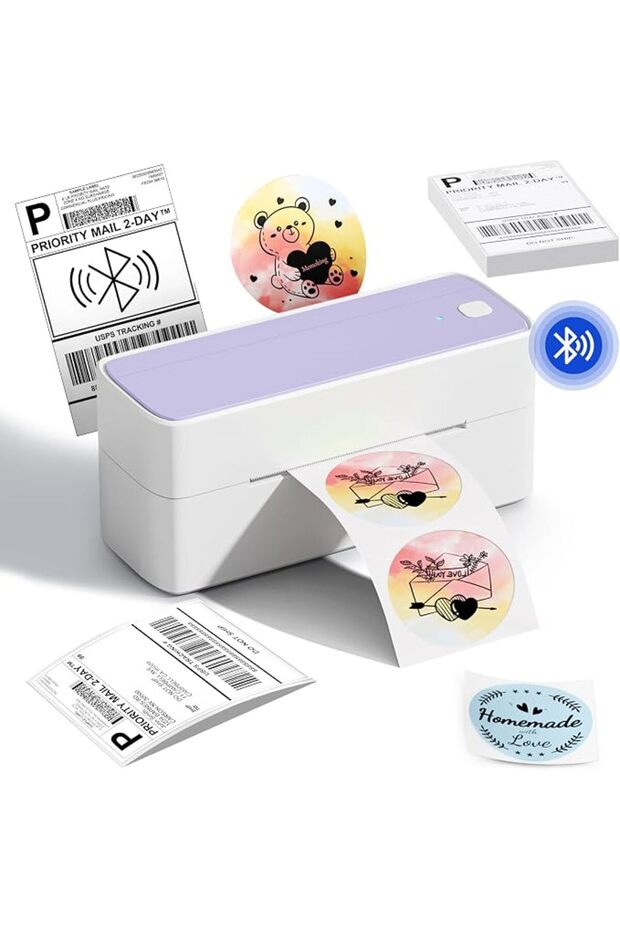 Bluetooth Thermal Label Printer for Shipping Label - Wireless Shipping Label Printer Compati