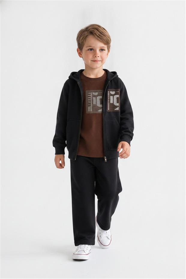 Boy's Shape Badi 4-8 Years Brown