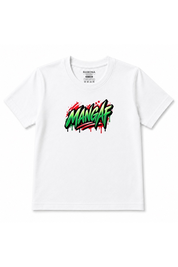Mangaf Urban Graffiti Lettering Graphic Kids T-Shirt