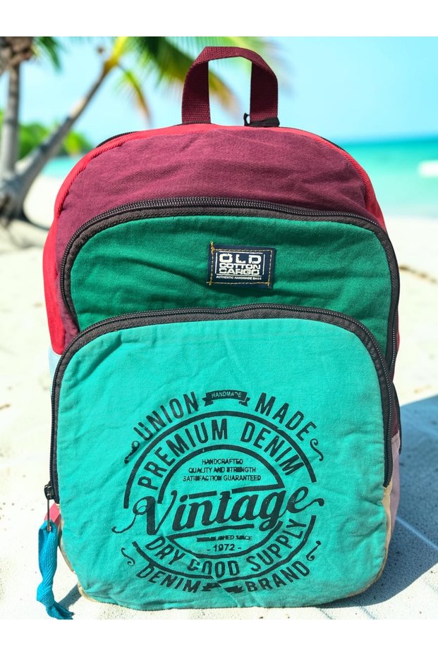 Quality Colorful Vintage Casual Design Backpack Travel School Travel Bag 30 cm X 42 cm