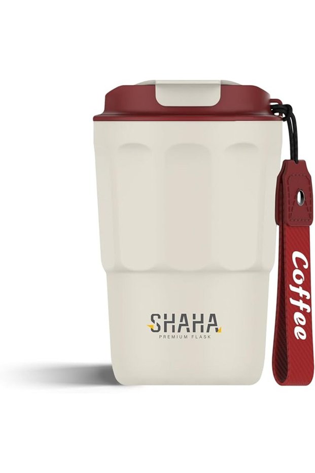 Vacuum Coffee Cup, 380 ml Capacity, White