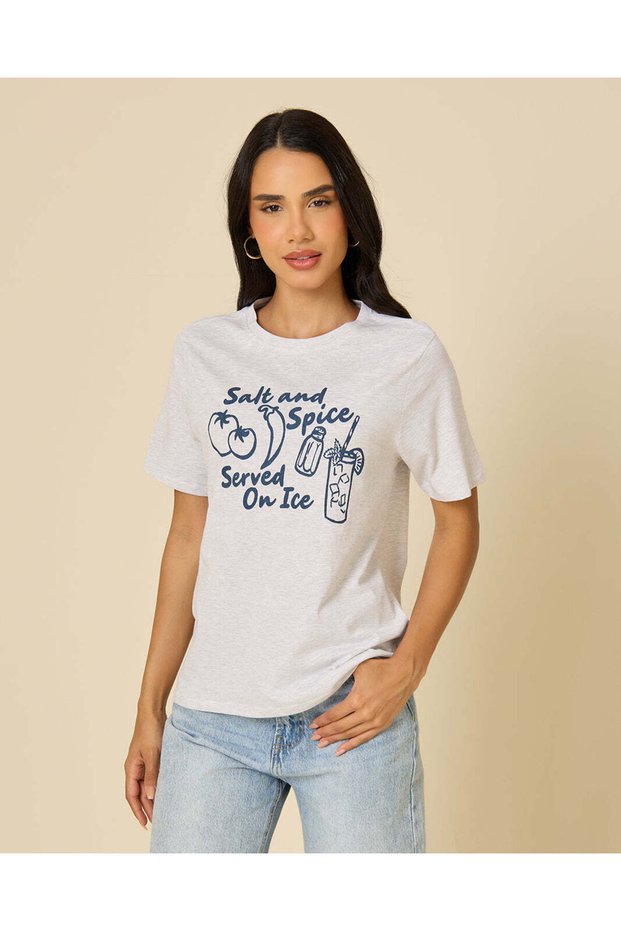 Women White Printed T-Shirt