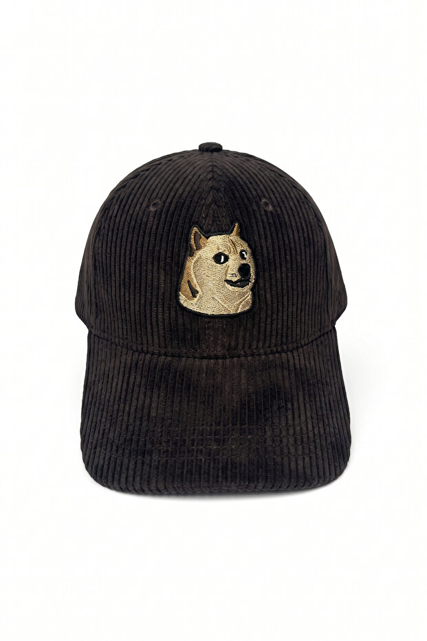 Black Velvet Dog Patterned Unisex Cap Hat