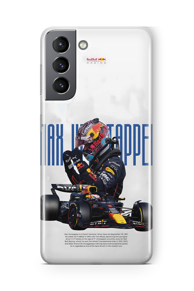 Samsung Galaxy S21 Compatible Max Verstappen Patterned Transparent Phone Case