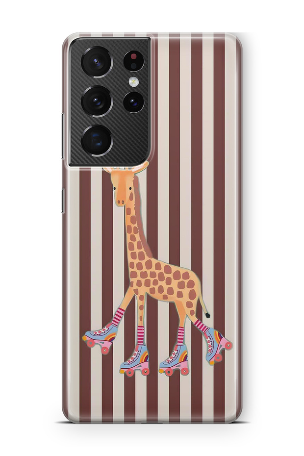 Samsung Galaxy S21 Ultra Compatible Cute Giraffe Pattern Transparent Phone Case