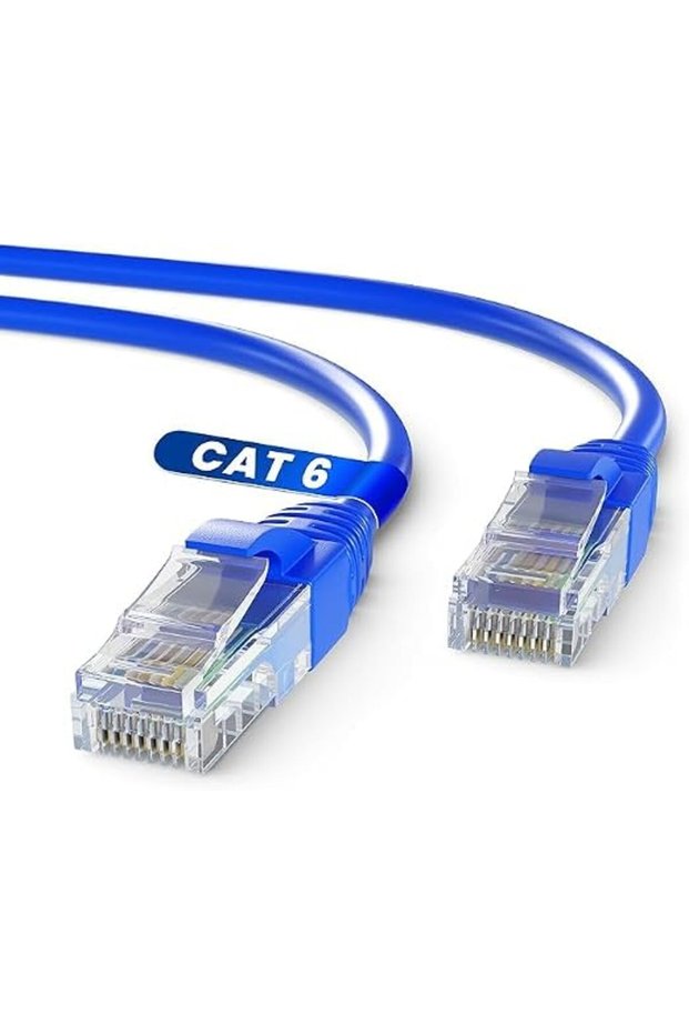 كابل إيثرنت Cat 6 بطول 15 متر، كابل شبكة LAN بموصل RJ45، سلك توصيل UTP عالي السرعة للإنترنت، 4 أزواج N
