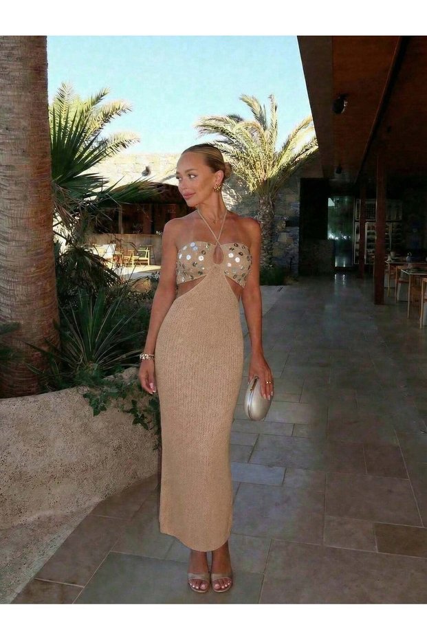 Rochie maxi, maro