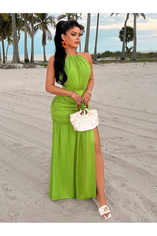 Rochie maxi, verde