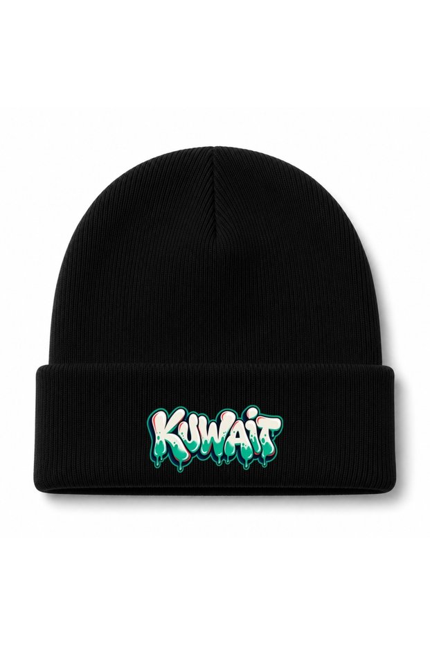 Kuwait Drip Urban Graffiti Lettering Graphic Beanie
