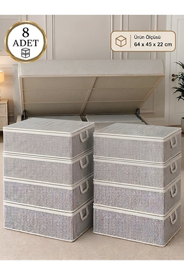 8 Pieces of Sofa Bed Storage Bags - under Bed Organizer Bags 64 X 45 X 22 cm