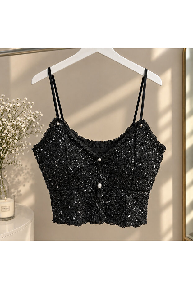 Pearl Sequin Cami Top