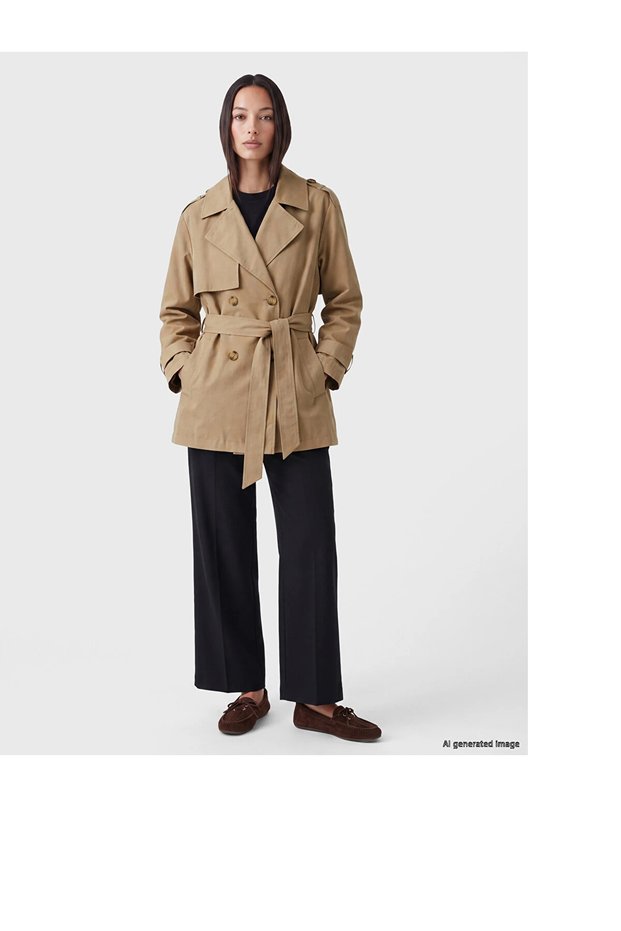Lcw Everyday Women's Double-Breasted Collar Belted Trench Coat